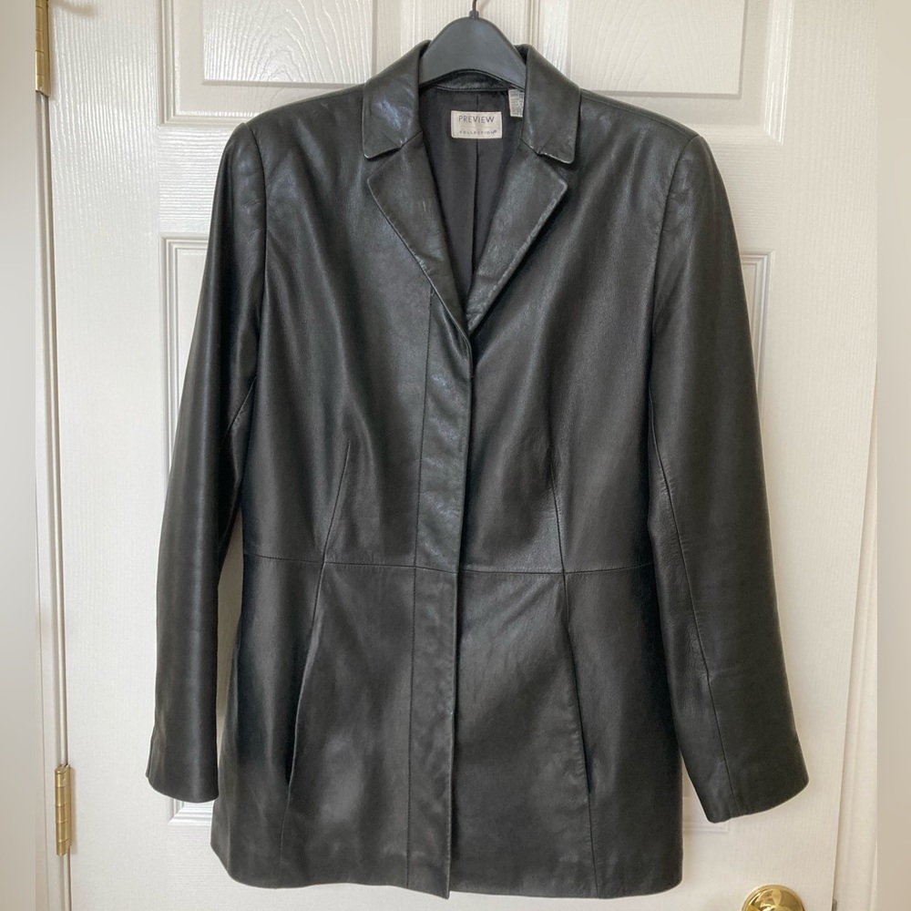 Nordstrom Preview Black Leather Jacket